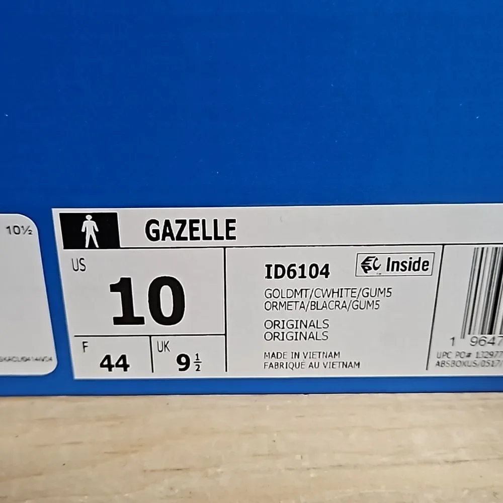 Adidas Originals Gazelle Sky Blue White Gum Mens Trainer Shoe Sneaker ID6104 - Picture 11 of 15